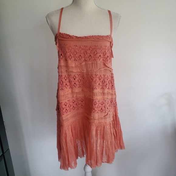 Free People Shailee Crochet Lace Ruffle Dress - Picture 2 of 10